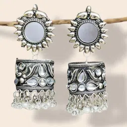 UnfoldSelf Contemporary Jhumkas Earrings-image-86