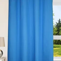 151 cm (5 ft) Polyester Semi Transparent Window Curtain Single Curtain (Plain, Aqua)-image-42
