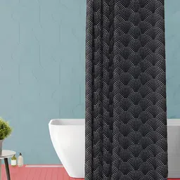 ArtzFolio Black and White Geometric Printed Waterproof Shower Curtain-37