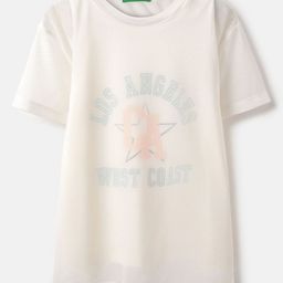 United Colors of Benetton Girls Printed Pure Cotton T-shirt-21