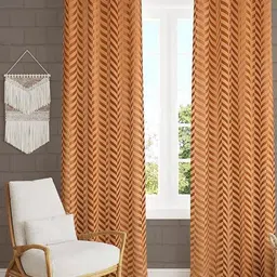 Aura Gold-Toned Set of 2 Door Curtain-17