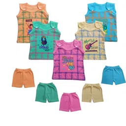 ARYA Infants Pack of 5 Printed Cotton Top and Bottom Set-18