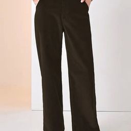 Outzidr Women Solid Classic Straight Fit Low-Rise Parallel Trousers-picture-32