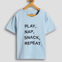 Urbanrac Boys blue Typography Printed T-shirt-image-32