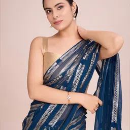 FashionsEye Embellished Sequinned Pure Georgette Saree-picture-53