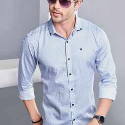 ALMATY Men Comfort Slim Fit Opaque Printed Casual Shirt-image-29