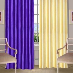 BELLA TRUE Purple & Beige 2 Pieces Long Door Curtains-image-60
