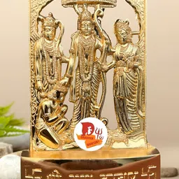 DARIDRA BHANJAN Gold-Toned Religious RamDarbar Idol Showpiece-image-59