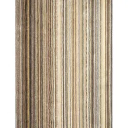 Saral Home Brown Striped Anti-Skid Microfiber Shaggy Carpet-image-77