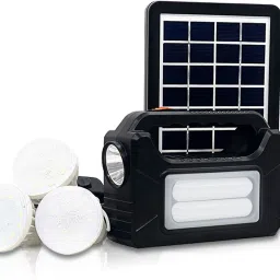 Portable Inverter with 3 Individual 6 Volt LED Bulbs with 3.75 m Long Wire 12 hrs Flood Lamp Emergency Light-11