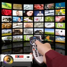 BOSS S13 New (8000 lm / 2 Speaker / Remote Controller) Portable Projector image 3