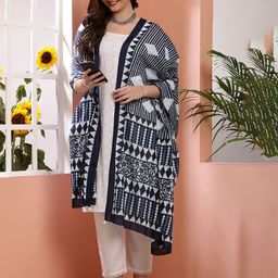Bunkraft Geometric Block Printed Dupatta-15