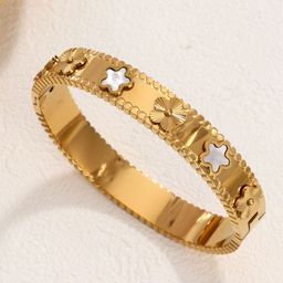 DressBerry Women American Diamond Antique Gold-Plated Kada Bracelet-46