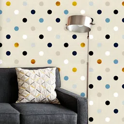 ArtzFolio Printed UV-Resistant Anti-Bacterial Colorful Polka Dots Peel & Stick Wallpaper-image-95