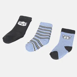 MINI KLUB Boys Pack Of 3 Printed Cotton Ankle-Length Socks-image-90