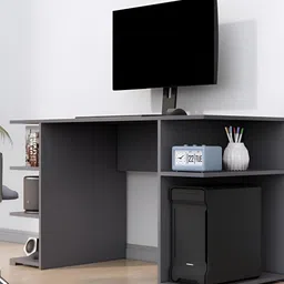 HEXA RED Grey Engineered Wood Study Table For Work From Home Students & Computer Table image 4