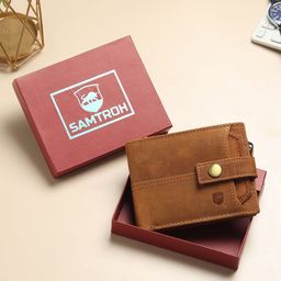 SAMTROH Zip Detail Leather Two Fold Wallet-40