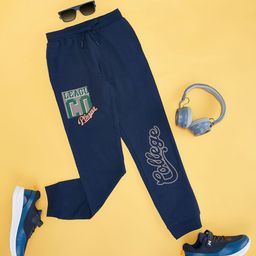 Pantaloons Junior Boys Printed Pure Cotton Slim-Fit Mid-Rise Joggers-image-35