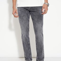 SF JEANS by Pantaloons Men Straight Fit Mid-Rise Heavy Fade Jeans-picture-0