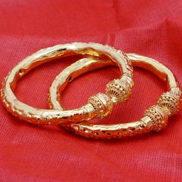 SATTIK Set of 2 Gold-Plated Bangles-image-13