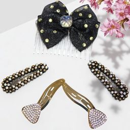 Jolly Faces Women Set of 5 Embellished Hair Accessory Set-image-73