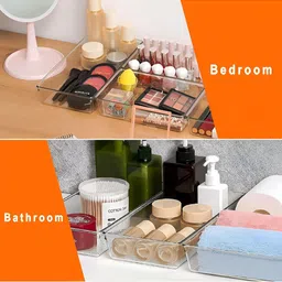 Aura Transparent Set of 6 Regular Drawer Organiser Organisers image 4