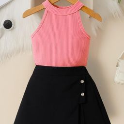 Riyanshi Girls Pink Clothing Set-image-4