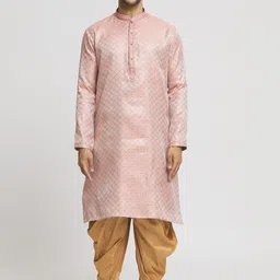 Arihant Rai Sinha Men Geometric Printed Silk Kurta with Dhoti Pant-picture-42