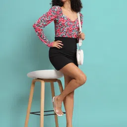 Dream Beauty Fashion Women Floral Printed Sweetheart Neck Top-picture-41