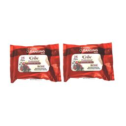 CRIBE Set Of 4 Rose Extract Wet Cleansing Wipes With Vitamin E - 25 Wipes Each image 2