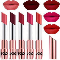 VOLO Set Of 5 Creme Matte Lipstick - 3.5g Each - 37-42-43-44-49-image-74
