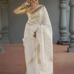 ZIKARAA Woven Design Zari Pure Silk Saree-picture-42
