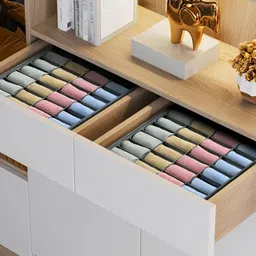 TIED RIBBONS Grey Set of 2 Regular Drawer Organiser Organisers image 5