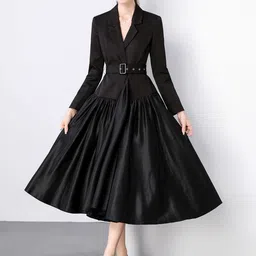JC Collection Women Solid Fit & Flare Midi Dress-image-38