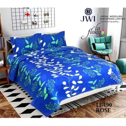 Aura Floral Printed 144 TC King Double Bedsheet with 2 Pillow Covers-image-62