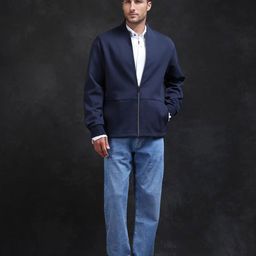 RARE RABBIT Kemo Dark Navy Men Solid Sweatshirt-picture-4