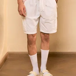 KINGDOM OF WHITE Men High-Rise Cargo Shorts-image-48