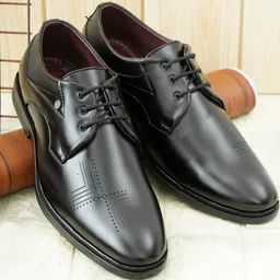 TRM Synthetic Leather black laceup Formal Shoes-picture-16