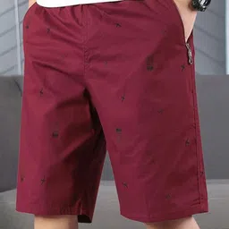 HERE&NOW Men Cotton Mid-Rise Regular Fit Shorts-image-64