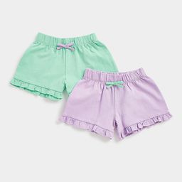 mothercare Girls Pure Cotton Hot Pants Shorts-image-1