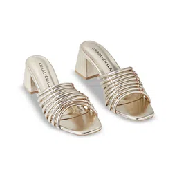 CHAAL CHALAN Women PU Block Heel Sandals-picture-24