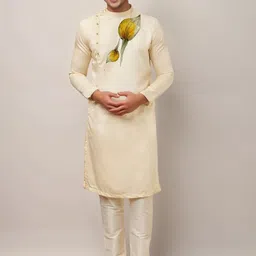 PulseIQ Men Ethnic Motifs Printed Kurta with Pyjama-picture-53