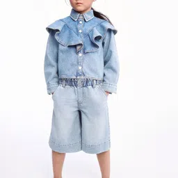 H&M Paper Bag Denim Shorts-image-45