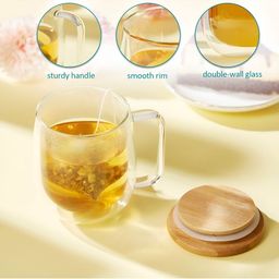We3 Transparent Solid Glass Matte Cups Set of Cups and Mugs image 2