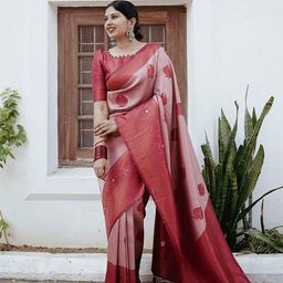 Anouk Floral ZariKanjeevaram Saree-image-4