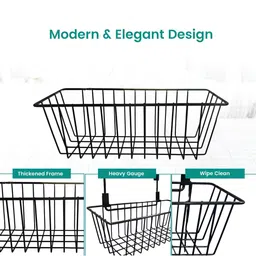 Go Hooked Black Regular Multi-Utility Basket Organisers image 3