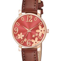 Gopal Shopcart Unisex Patterned Dial Analogue Watch C36RG R3RED BRO Leather-image-53