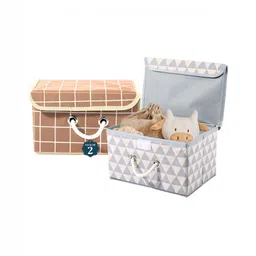 Aura Brown & White 2 Pieces Multi-Utility Organisers-40