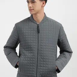 Calvin Klein Jeans Men Checked Windcheater Quilted Jacket with Patchwork-picture-11
