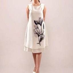 Zink London Women Floral Print A-Line Midi Dress-image-33